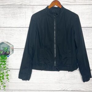 Club Monaco Black Moto Jacket Size Medium